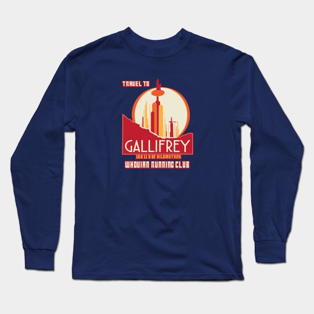 Travel to Gallifrey Long Sleeve T-Shirt by Fanthropy Running Clubs